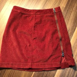 Corduroy Red Free People mini skirt